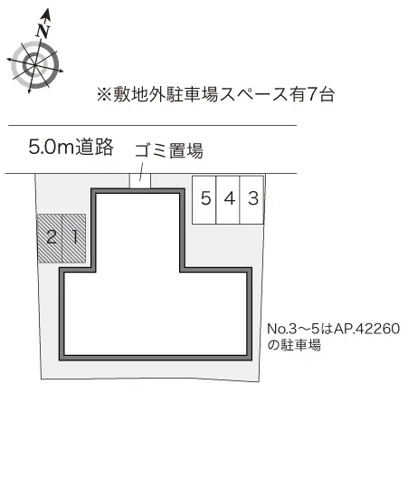 ★手数料０円★函館市湯川町　月極駐車場（LP）